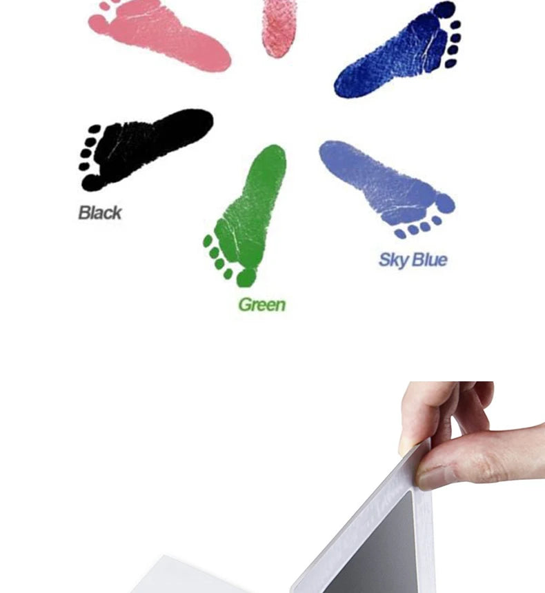 Baby footprint set Safe Non-Toxic Handprint Paw Print Infant Souvenirs NoTouch Skin For Newborn Cushion Ink Footprint Infant Toy