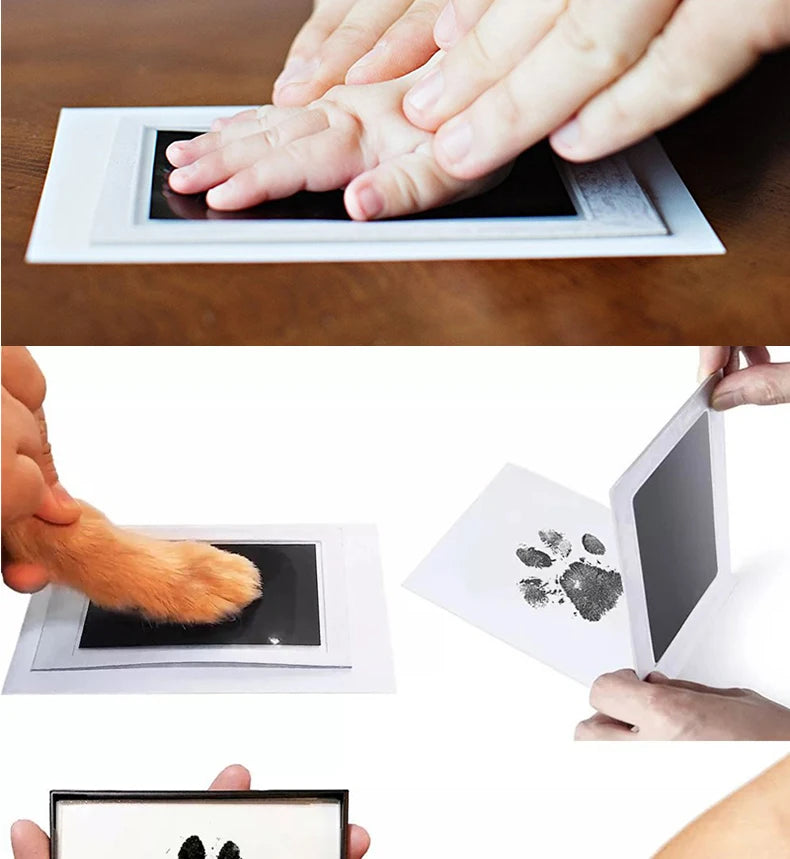 Baby footprint set Safe Non-Toxic Handprint Paw Print Infant Souvenirs NoTouch Skin For Newborn Cushion Ink Footprint Infant Toy