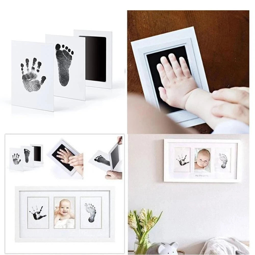 Baby footprint set Safe Non-Toxic Handprint Paw Print Infant Souvenirs NoTouch Skin For Newborn Cushion Ink Footprint Infant Toy