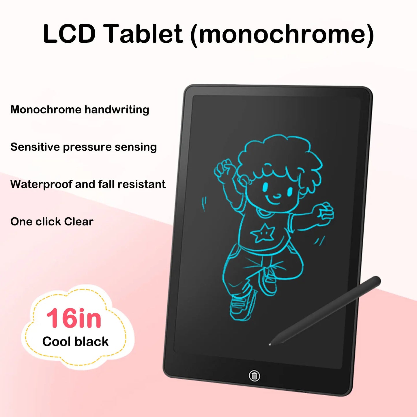 8.5/10/12/16 بوصة شاشة LCD لوحة الرسم للأطفال أدوات الرسم الإلكترونية لوحة الكتابة الأولاد ألعاب تعليمية للأطفال هدايا