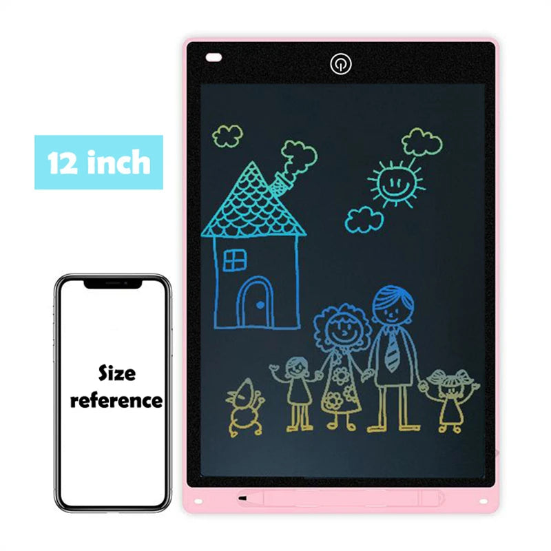 لوحة رسم إلكترونية Efes مقاس 8.5/10/12 بوصة للأطفال، لوحة رسم تعليمية بشاشة LCD وكتابة، ألعاب أطفال