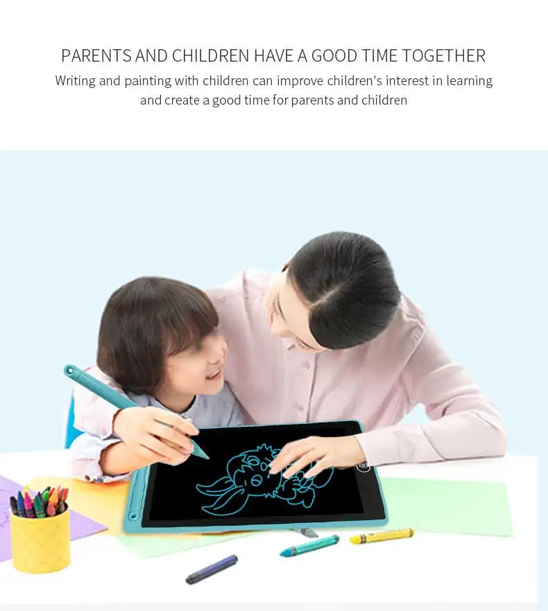 لوحة رسم إلكترونية Efes مقاس 8.5/10/12 بوصة للأطفال، لوحة رسم تعليمية بشاشة LCD وكتابة، ألعاب أطفال