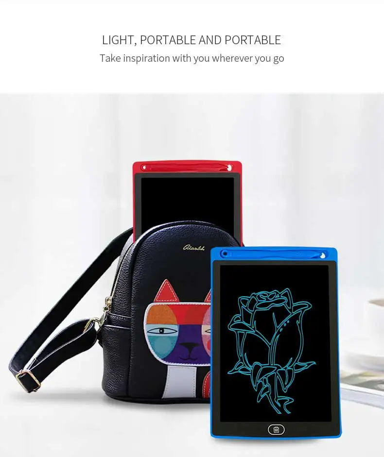 لوحة رسم إلكترونية Efes مقاس 8.5/10/12 بوصة للأطفال، لوحة رسم تعليمية بشاشة LCD وكتابة، ألعاب أطفال