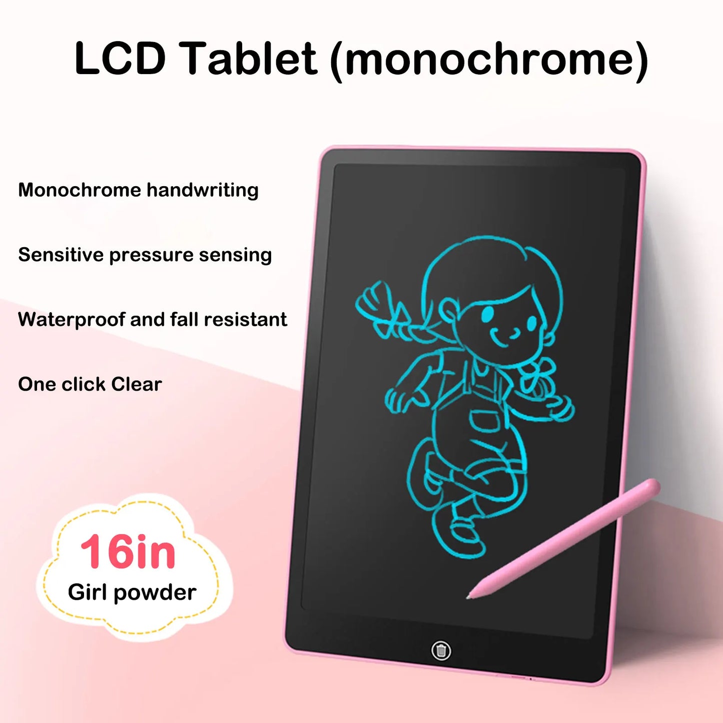 8.5/10/12/16 بوصة شاشة LCD لوحة الرسم للأطفال أدوات الرسم الإلكترونية لوحة الكتابة الأولاد ألعاب تعليمية للأطفال هدايا