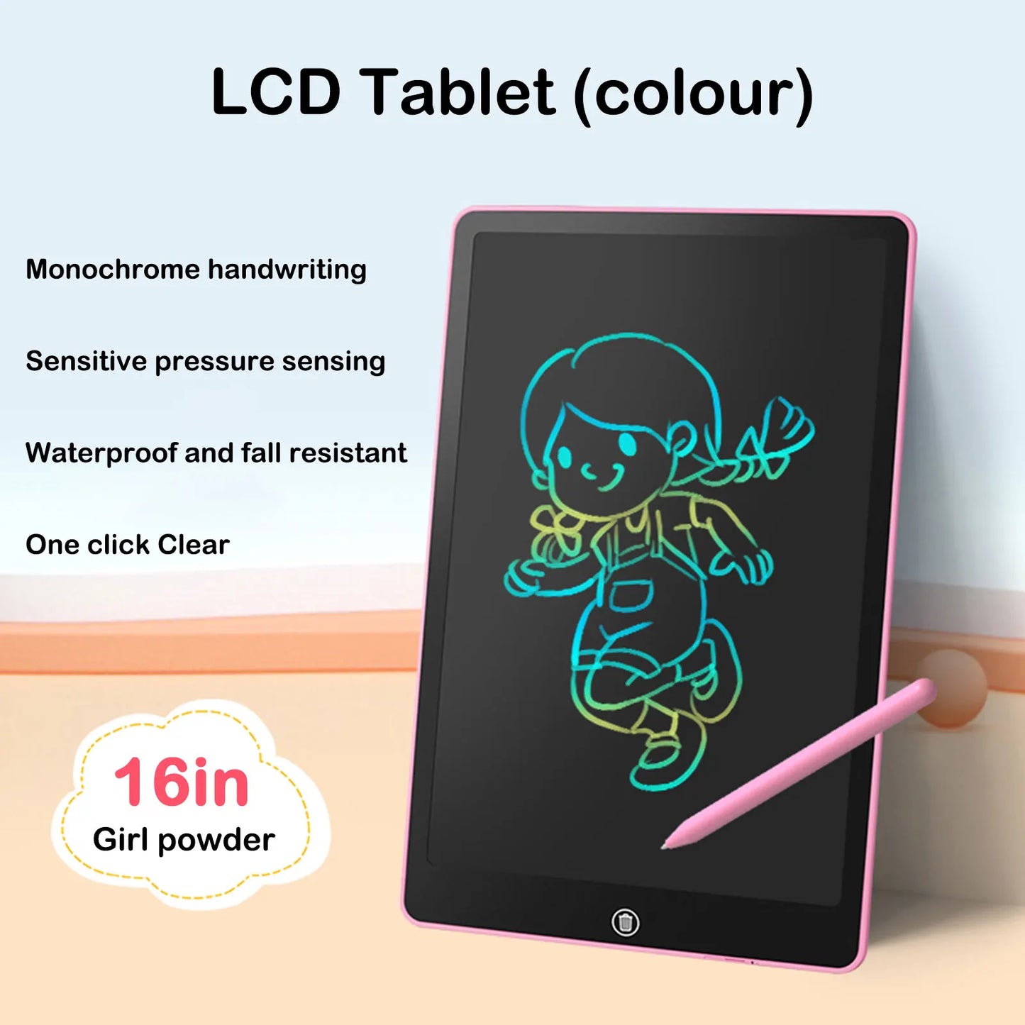 8.5/10/12/16 بوصة شاشة LCD لوحة الرسم للأطفال أدوات الرسم الإلكترونية لوحة الكتابة الأولاد ألعاب تعليمية للأطفال هدايا