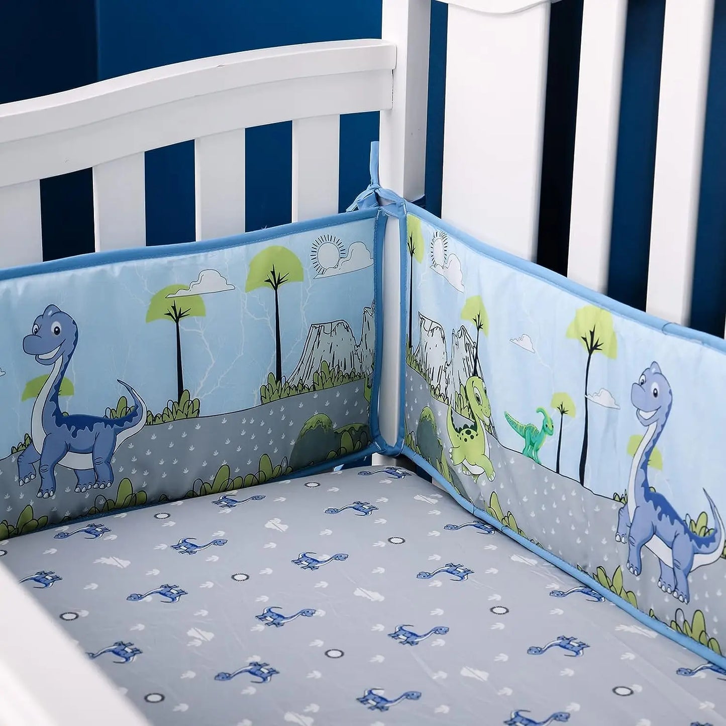 4M Baby Crib Fence Cotton Bed Protection Railing Thicken Bumper 4-in-1 Crib Around Crash Guardrail Baby Room Decor