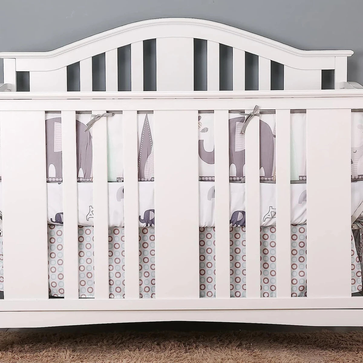 4M Baby Crib Fence Cotton Bed Protection Railing Thicken Bumper 4-in-1 Crib Around Crash Guardrail Baby Room Decor