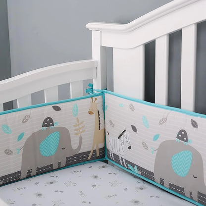 4M Baby Crib Fence Cotton Bed Protection Railing Thicken Bumper 4-in-1 Crib Around Crash Guardrail Baby Room Decor