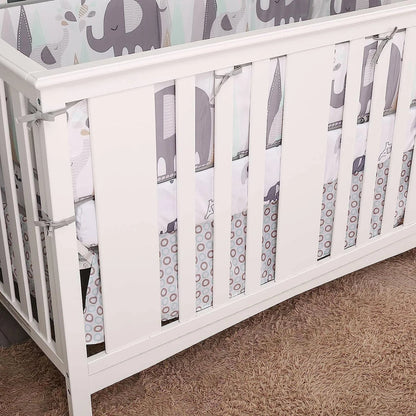 4M Baby Crib Fence Cotton Bed Protection Railing Thicken Bumper 4-in-1 Crib Around Crash Guardrail Baby Room Decor