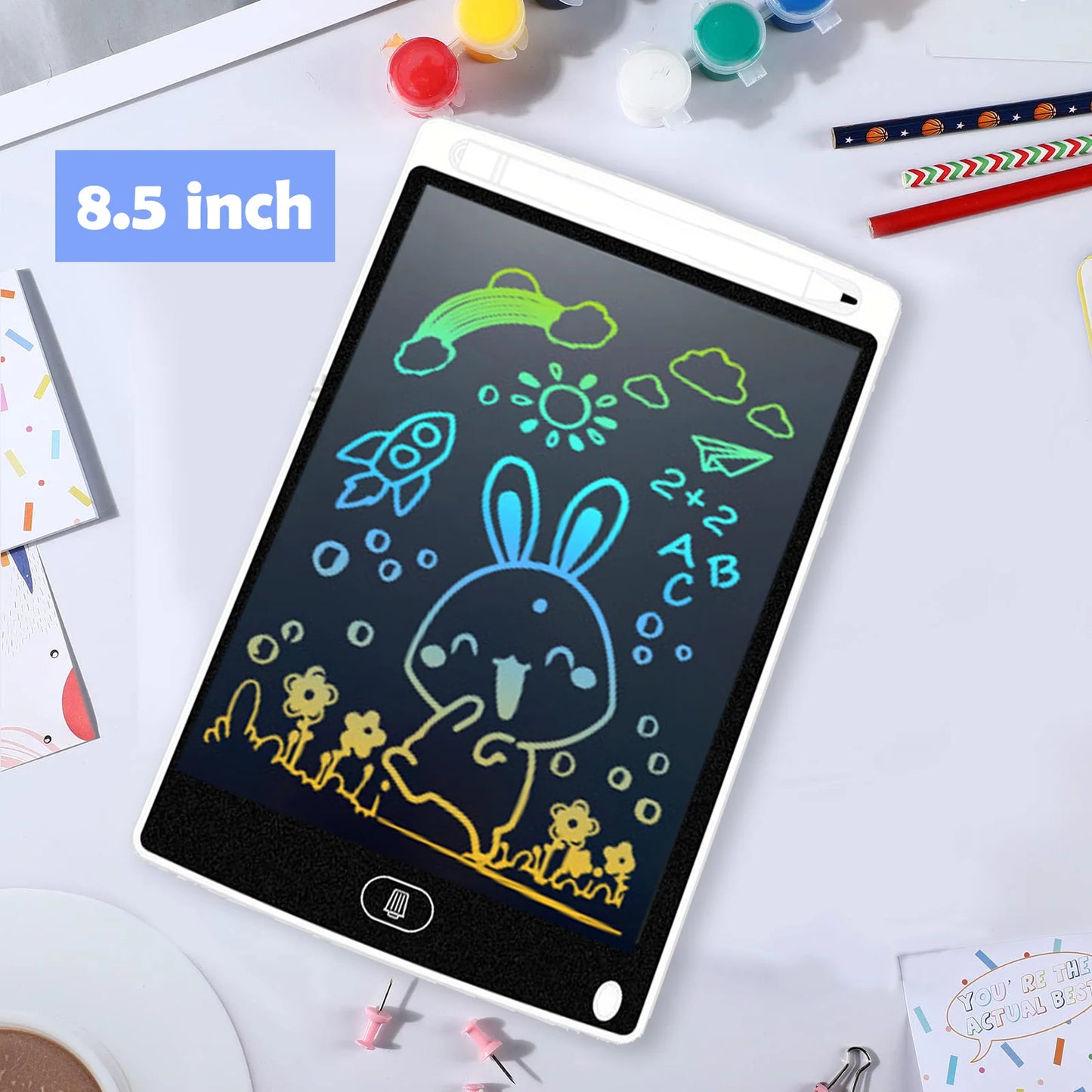 لوحة رسم LCD مقاس 6.5/8.5 بوصة، ألعاب أطفال لأعياد الميلاد وعيد الشكر والهالوين وعيد الفصح وهدايا الكريسماس