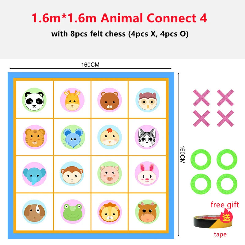Gobang Outdoor Games Sport Toys Tic Tac Toe Relay Race Backgammon Team Building Teamwork Speed Intellectual Kids Family