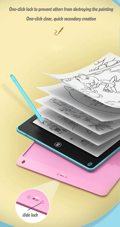 لوحة رسم LCD مقاس 6.5/8.5 بوصة، ألعاب أطفال لأعياد الميلاد وعيد الشكر والهالوين وعيد الفصح وهدايا الكريسماس