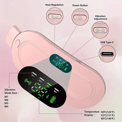 Smart Warm Palace Belt Menstrual Heating Pad Massager Portable Vibration Massager for women Belly Relieve Pain Heated belt USB