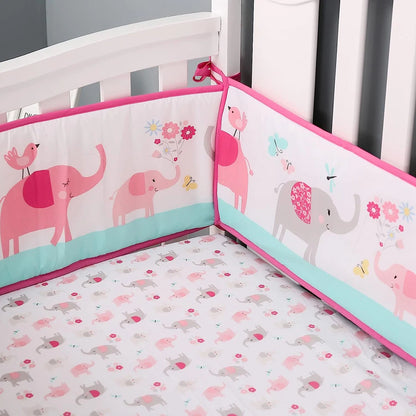 4M Baby Crib Fence Cotton Bed Protection Railing Thicken Bumper 4-in-1 Crib Around Crash Guardrail Baby Room Decor