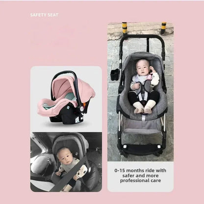 3in1 baby stroller High Landscape baby pram portable baby pushchair multifunctional Newborn Carriage double faced 739 model