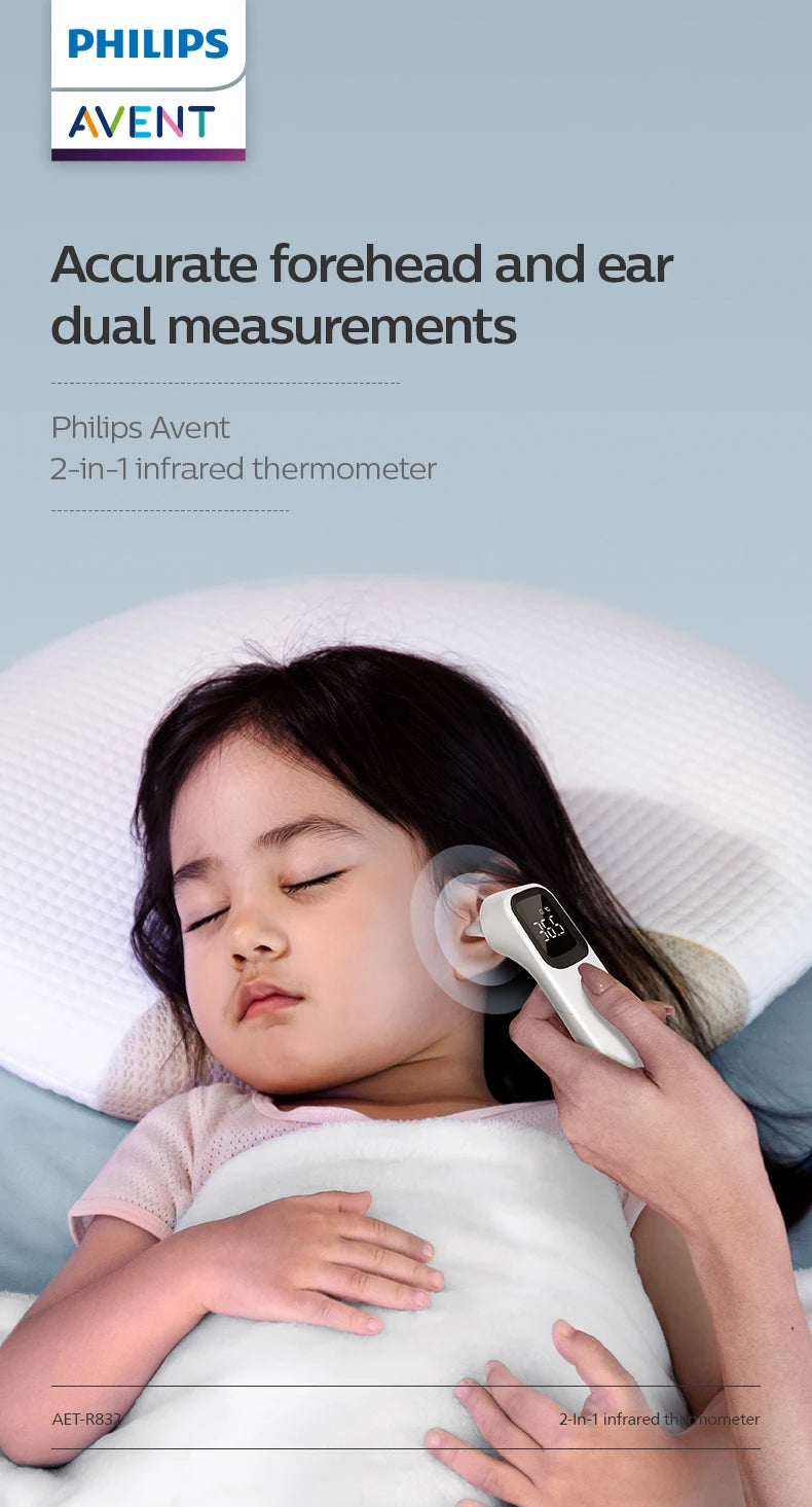 PHILIPS AVENT ear thermometer forehead thermometer two-in-one Infrared thermometer Infant/adult temperature measurement