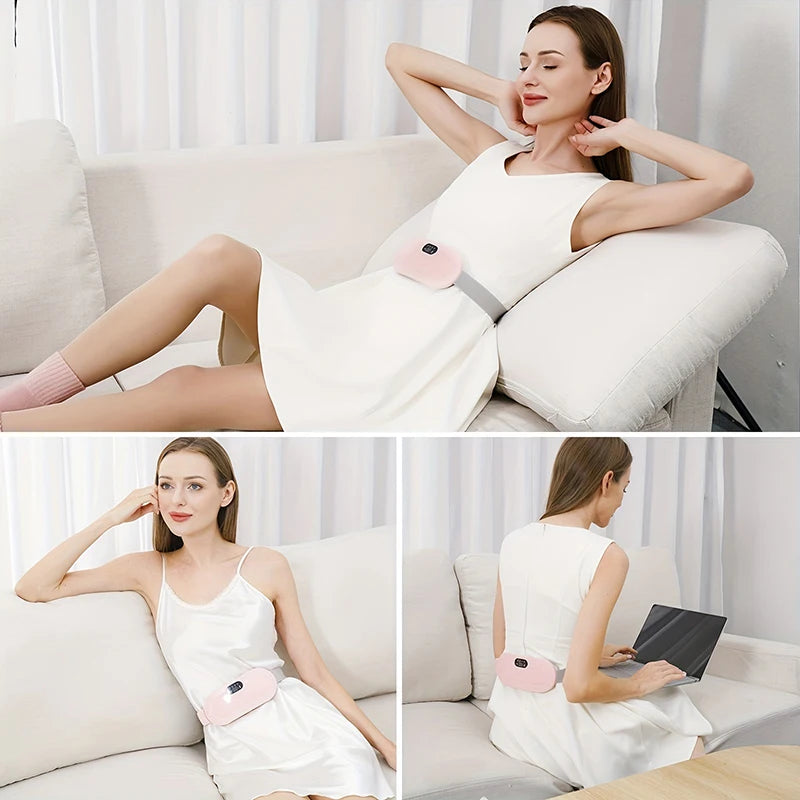 Smart Warm Palace Belt Menstrual Heating Pad Massager Portable Vibration Massager for women Belly Relieve Pain Heated belt USB