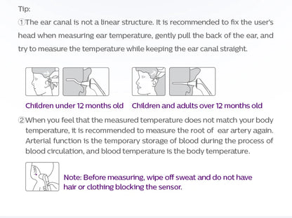 PHILIPS AVENT ear thermometer forehead thermometer two-in-one Infrared thermometer Infant/adult temperature measurement