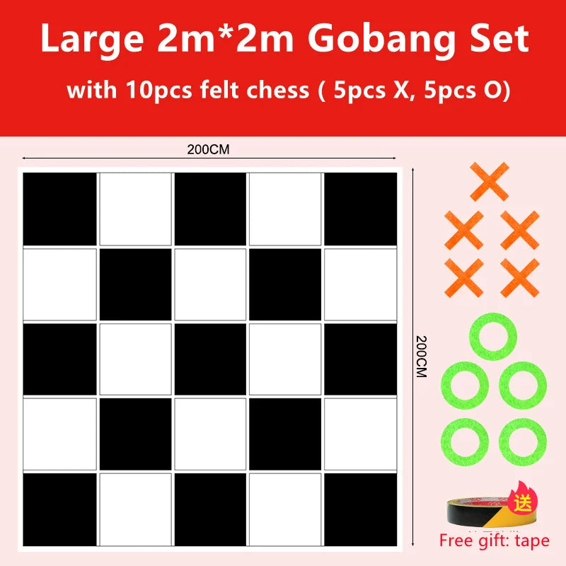 Gobang Outdoor Games Sport Toys Tic Tac Toe Relay Race Backgammon Team Building Teamwork Speed Intellectual Kids Family