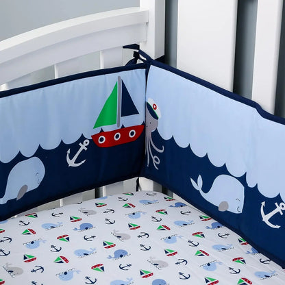 4M Baby Crib Fence Cotton Bed Protection Railing Thicken Bumper 4-in-1 Crib Around Crash Guardrail Baby Room Decor