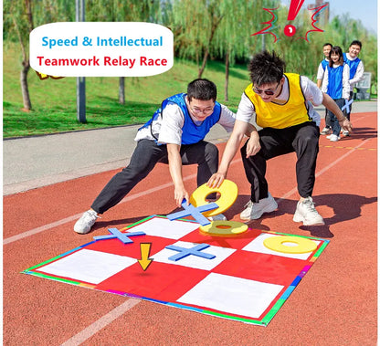 Gobang Outdoor Games Sport Toys Tic Tac Toe Relay Race Backgammon Team Building Teamwork Speed Intellectual Kids Family