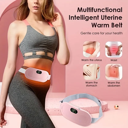 Smart Warm Palace Belt Menstrual Heating Pad Massager Portable Vibration Massager for women Belly Relieve Pain Heated belt USB