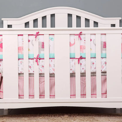 4M Baby Crib Fence Cotton Bed Protection Railing Thicken Bumper 4-in-1 Crib Around Crash Guardrail Baby Room Decor