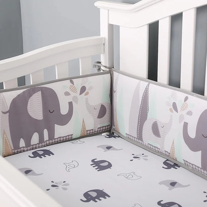 4M Baby Crib Fence Cotton Bed Protection Railing Thicken Bumper 4-in-1 Crib Around Crash Guardrail Baby Room Decor