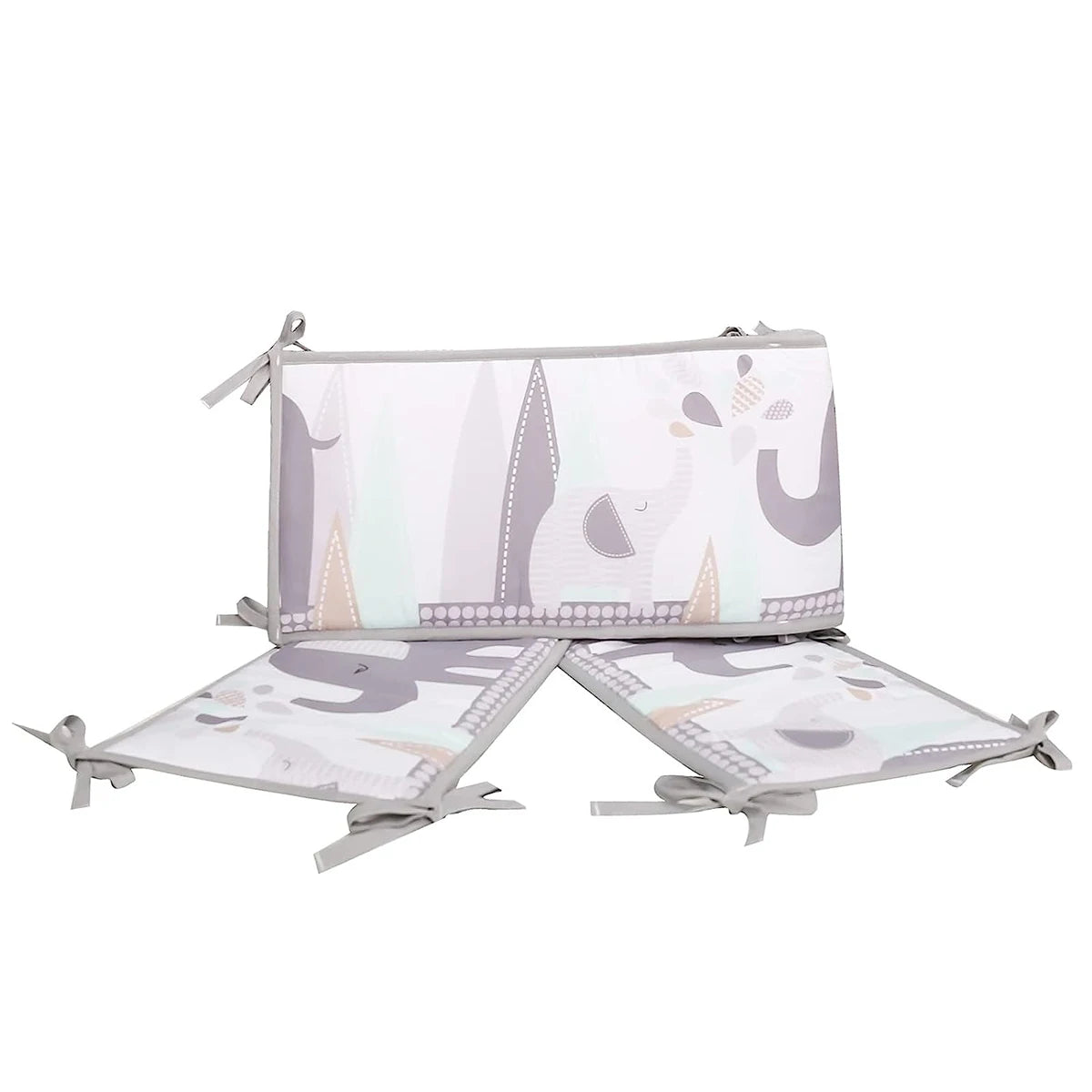 4M Baby Crib Fence Cotton Bed Protection Railing Thicken Bumper 4-in-1 Crib Around Crash Guardrail Baby Room Decor