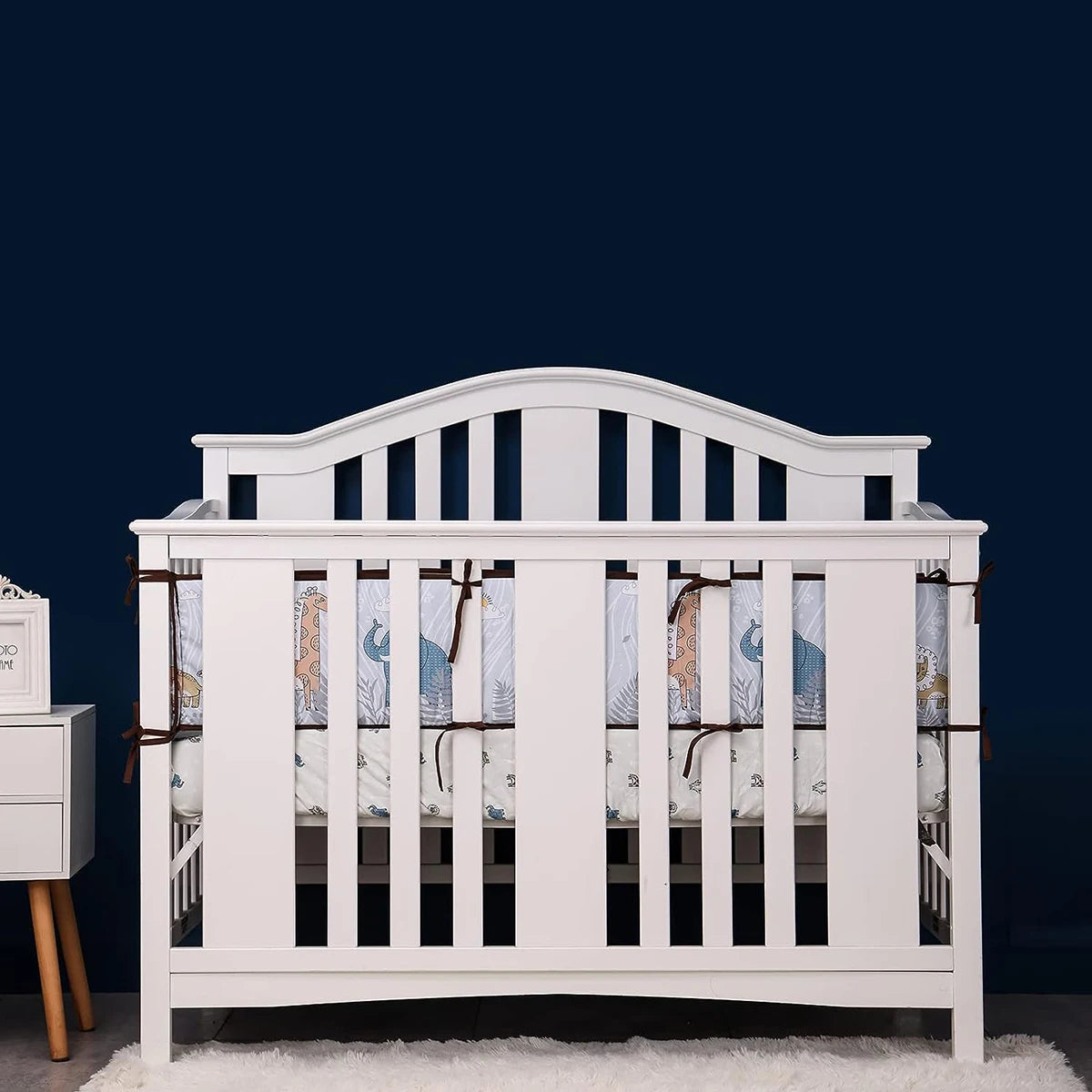 4M Baby Crib Fence Cotton Bed Protection Railing Thicken Bumper 4-in-1 Crib Around Crash Guardrail Baby Room Decor