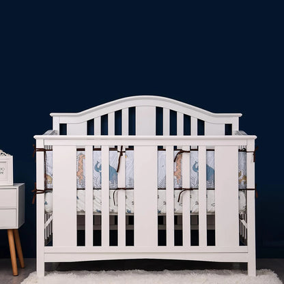 4M Baby Crib Fence Cotton Bed Protection Railing Thicken Bumper 4-in-1 Crib Around Crash Guardrail Baby Room Decor