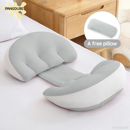 PANGDUBE Pregnancy Waist Support Pillow for Pregnant Women Sleeping Body Pillow Care for Pregnancy Cushion Adjustable Length