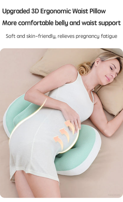 PANGDUBE Pregnancy Waist Support Pillow for Pregnant Women Sleeping Body Pillow Care for Pregnancy Cushion Adjustable Length