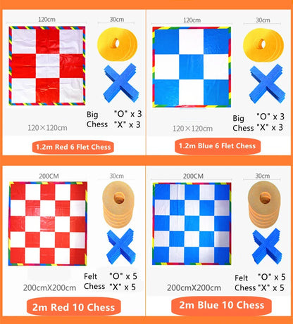 Gobang Outdoor Games Sport Toys Tic Tac Toe Relay Race Backgammon Team Building Teamwork Speed Intellectual Kids Family