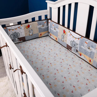 4M Baby Crib Fence Cotton Bed Protection Railing Thicken Bumper 4-in-1 Crib Around Crash Guardrail Baby Room Decor