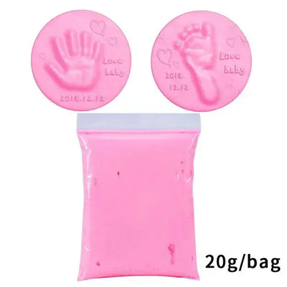 20/40g Baby DIY Hand and Footprint Soft Clay Fluffy Material, Baby Handprint Imprint And Foot Print Mud, Handprint Fingerprint
