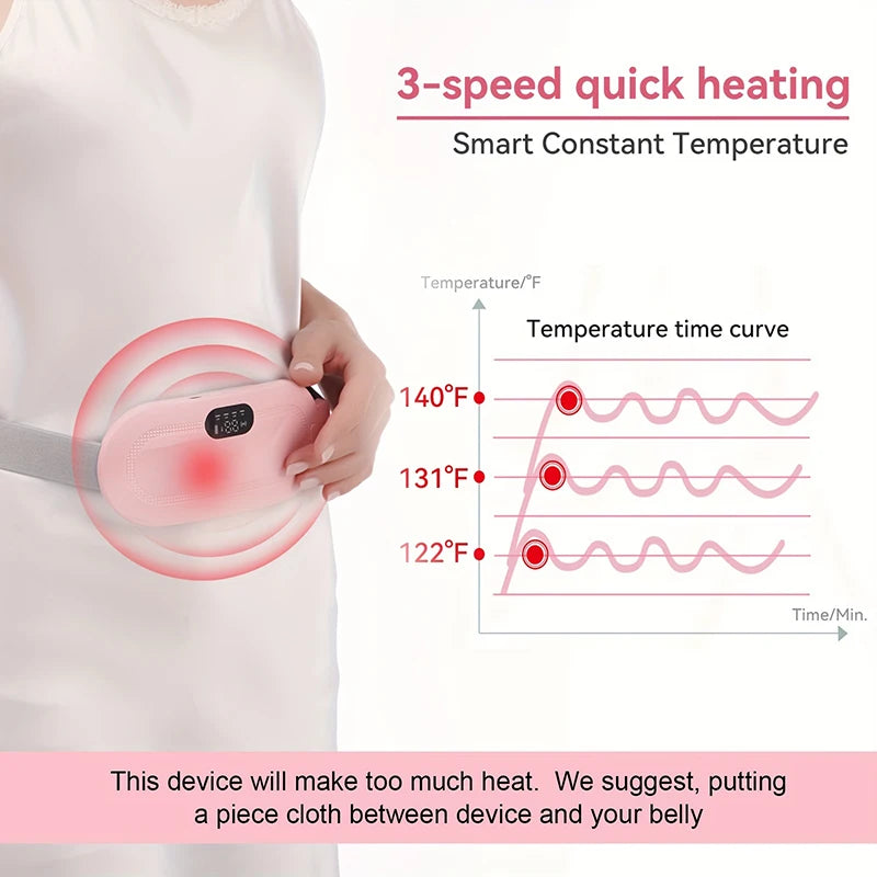 Smart Warm Palace Belt Menstrual Heating Pad Massager Portable Vibration Massager for women Belly Relieve Pain Heated belt USB