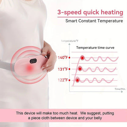 Smart Warm Palace Belt Menstrual Heating Pad Massager Portable Vibration Massager for women Belly Relieve Pain Heated belt USB