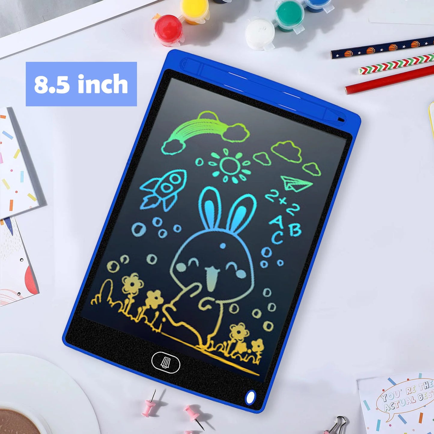 لوحة رسم LCD مقاس 6.5/8.5 بوصة، ألعاب أطفال لأعياد الميلاد وعيد الشكر والهالوين وعيد الفصح وهدايا الكريسماس