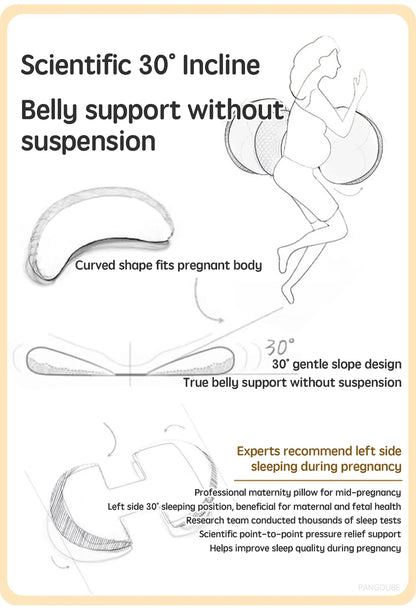 PANGDUBE Pregnancy Waist Support Pillow for Pregnant Women Sleeping Body Pillow Care for Pregnancy Cushion Adjustable Length