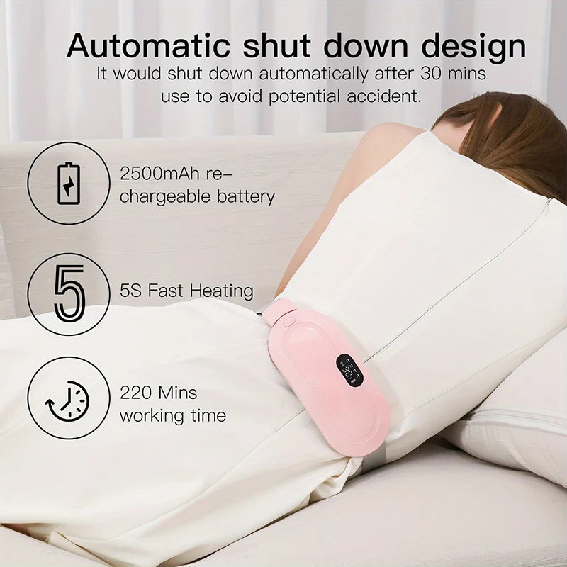 Smart Warm Palace Belt Menstrual Heating Pad Massager Portable Vibration Massager for women Belly Relieve Pain Heated belt USB