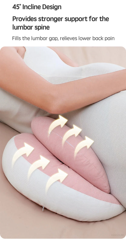 PANGDUBE Pregnancy Waist Support Pillow for Pregnant Women Sleeping Body Pillow Care for Pregnancy Cushion Adjustable Length