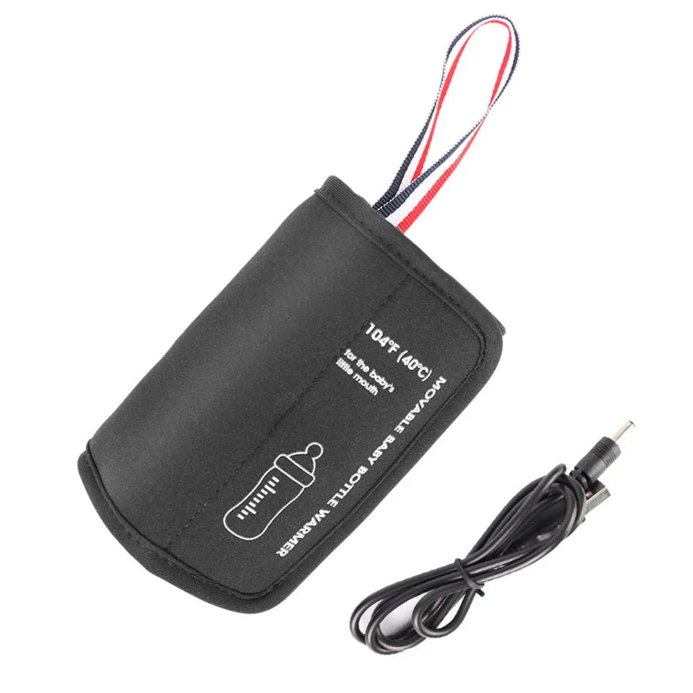 Portable USB Bottle Warmer Travel Milk Heat Keeper Car Baby Bottle Warmer Bottle Heating Bag for Breastmilk and Formula with USB