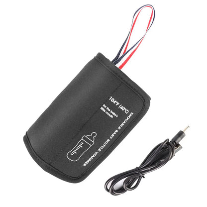 Portable USB Bottle Warmer Travel Milk Heat Keeper Car Baby Bottle Warmer Bottle Heating Bag for Breastmilk and Formula with USB