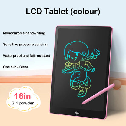 8.5/10/12/16 بوصة شاشة LCD لوحة الرسم للأطفال أدوات الرسم الإلكترونية لوحة الكتابة الأولاد ألعاب تعليمية للأطفال هدايا