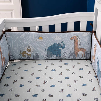 4M Baby Crib Fence Cotton Bed Protection Railing Thicken Bumper 4-in-1 Crib Around Crash Guardrail Baby Room Decor
